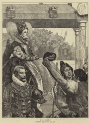 La reine Elizabeth en route pour St Paul